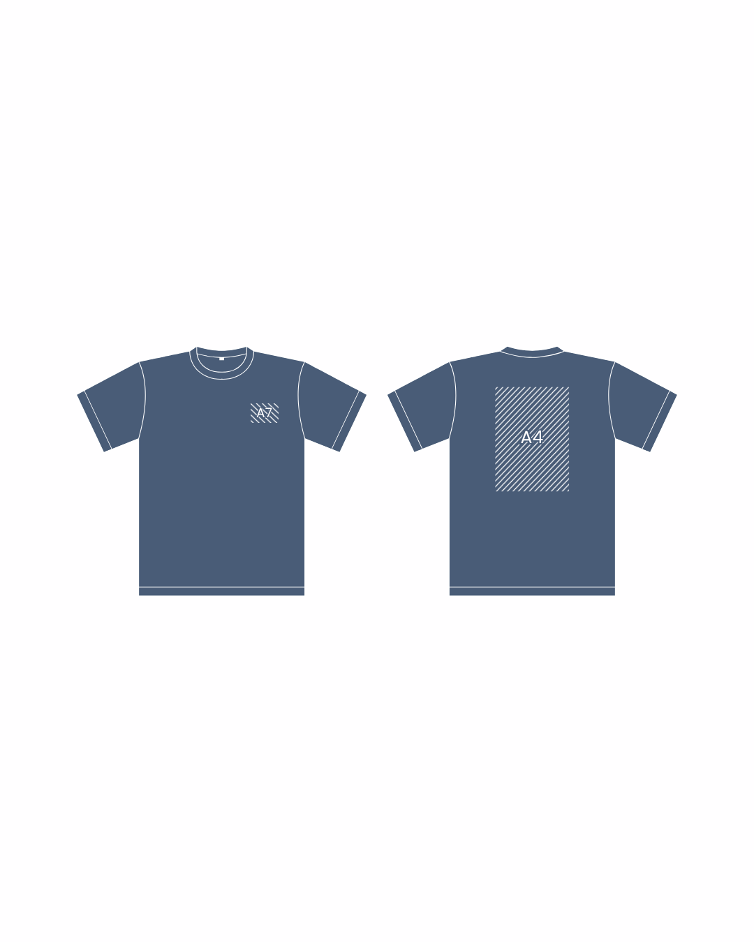Kaos A7 Depan A4 Belakang
